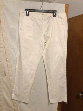 Nili Lotan 97% cotton frayed hem dress pants SZ 12